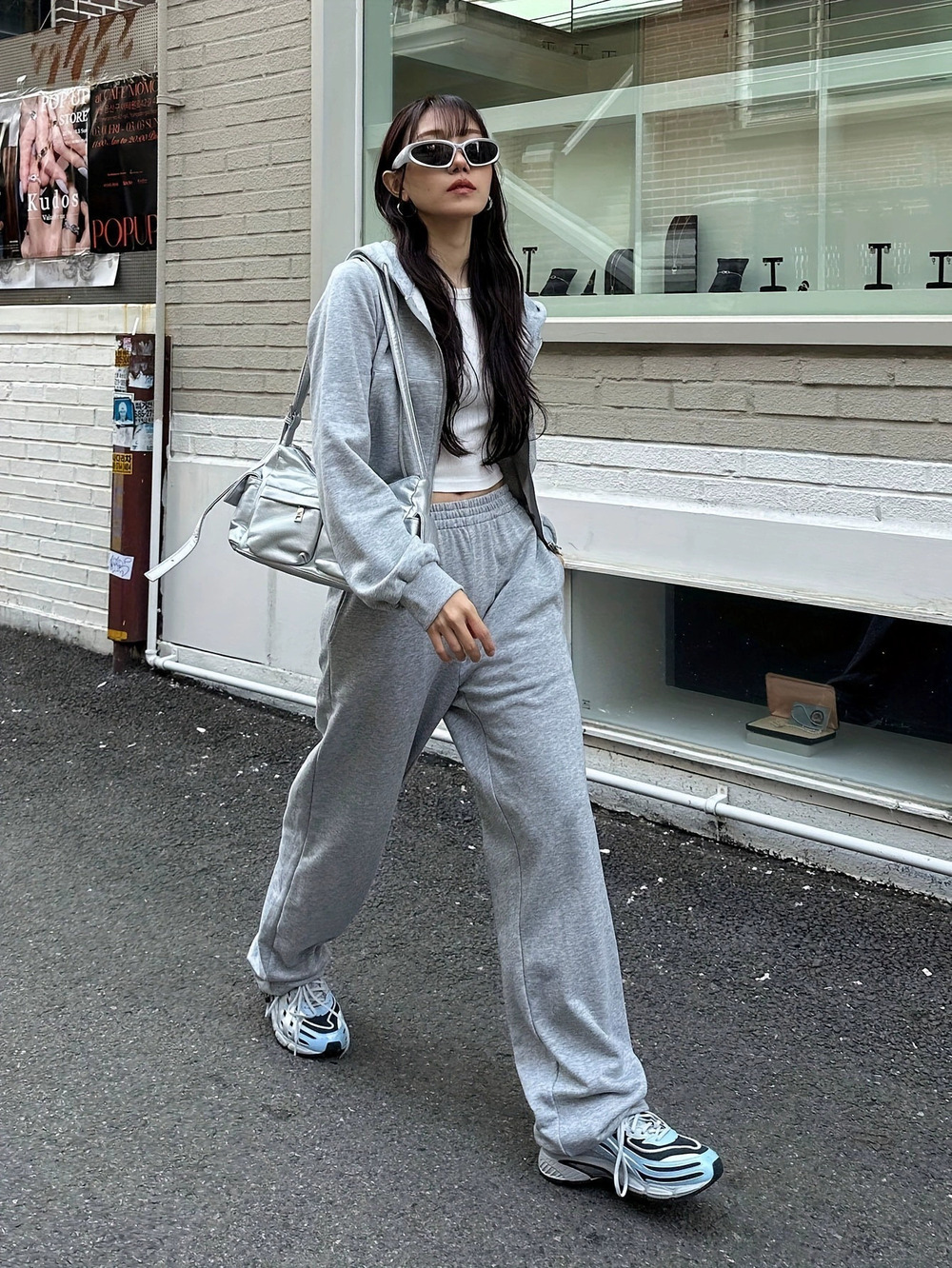 ZARA Womens Fall Solid Drawstring Hoodie Wide Leg Pants 2 Piece Lounge Set